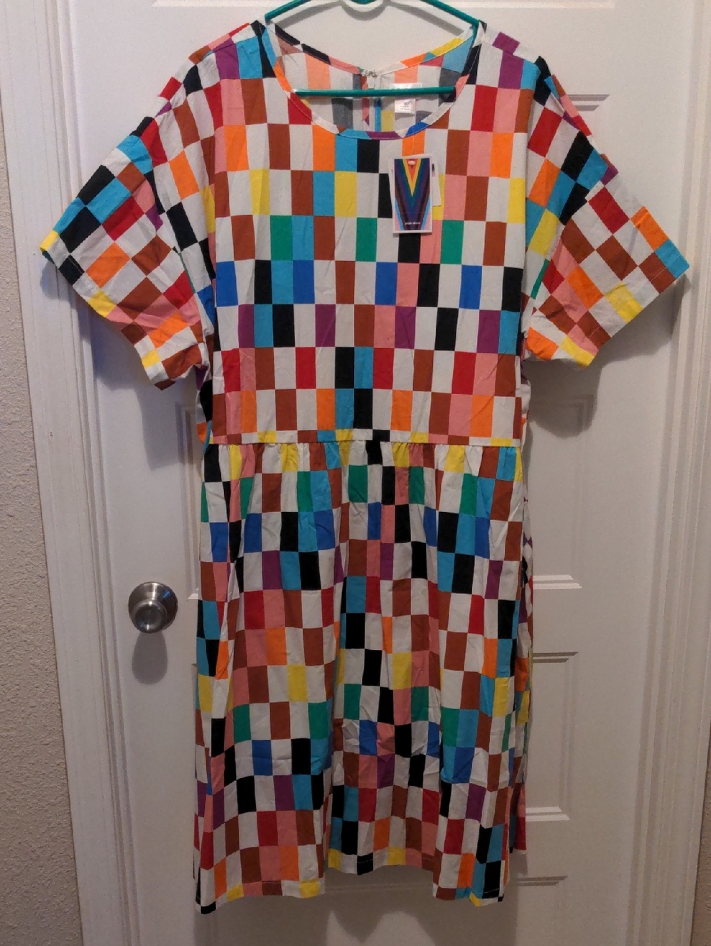 NWT Target Pride Multi-Color Block Short Sleeve Dress 3X Cotton